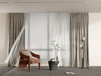 Modern Curtains 3d model