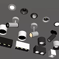 Modern Downlights and Spotlights in Different Styles for Ceiling Lighting Design 3d model