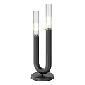Modern U Shaped Black Desk Table Lamp With Transparent Tubes And LED Lights