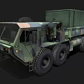 Military Camouflage Cargo Truck With Large Multi Wheel Design And Cargo Container