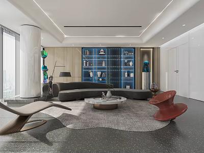 Modern Reception Area Office Reception Area 3d model