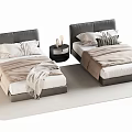 Modern single bedside table 3d model