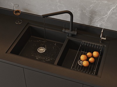 Kitchen Sink Vegetable Basin Sink under counter basin 3d model