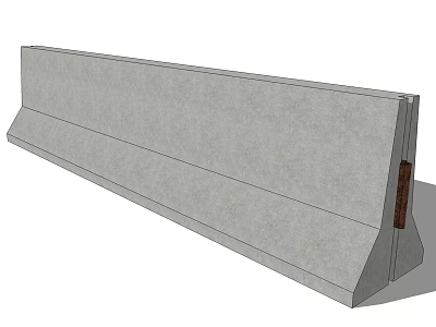 Durable Precast Concrete Barrier Structure For Road Safety And Area Separation 3d model