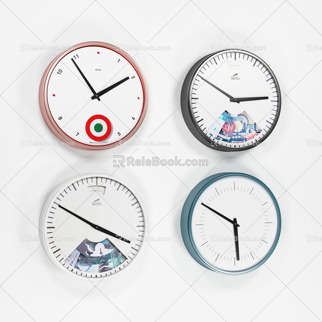 Modern clock wall clock 3d model