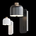 Modern Wall Lamps With Round Shade Silver And White Finish Wall Mounted Design