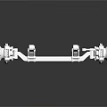 Car Axle Assembly Heavy Duty Metal Construction for Vehicle Suspension System 3D Rendered Durable Design