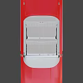 Red Vintage Convertible Car With Gray Leather Seats And Classic Styling