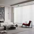 Modern Living Room Interior With Gray Stone Wall White Sofa And Red Accent Chair