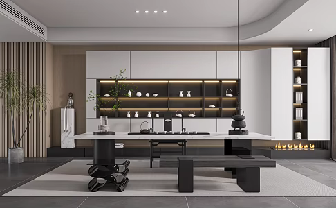 Modern Tea Room 3d model