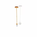 Elegant Glass Striped Modern Chandeliers With Gold And Silver Top Finishes