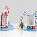 Polar Bear Themed Photo Spot With Red Blue Balloons Teepee And Ice Decorations