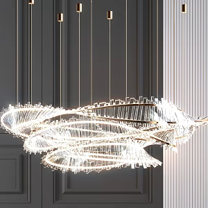 Light Luxury Crystal Chandelier 3d model
