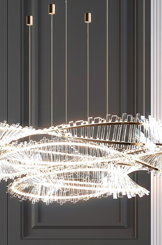 Light Luxury Crystal Chandelier 3d model