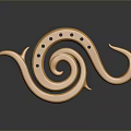 Golden Spiral Decorative Home Ornament With Sleek Curved Modern Design