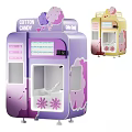 Commercial Cotton Candy Machine With Vibrant Purple And Yellow Design For Business Use