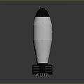 Silver Missile Weapon with Black Top and Base Stand Structure and Green Component Details