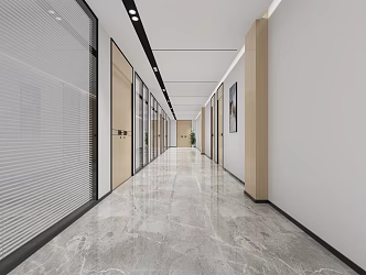 Modern aisle 3d model