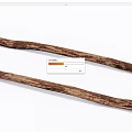 Two Long Natural Stone Wood Branches With Raw Texture And Organic Design