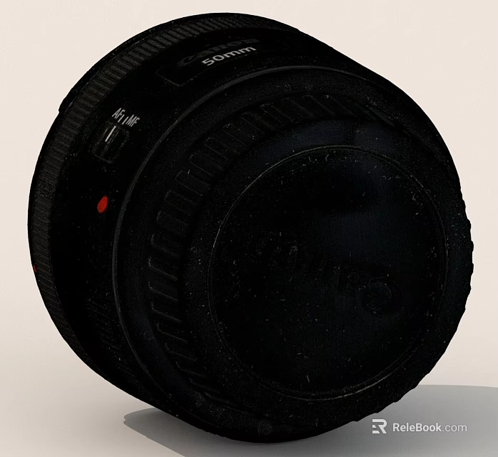 Professional Black Camera Lens With Lens Cap And Focus Ring Design 3d model 