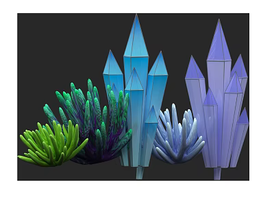Modern Crystal Crystal Coral 3d model Modern Crystal Crystal Coral 3d model