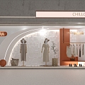 window women's clothing store window 3d model