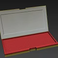 Open Box With Red Interior And Gold Trim For Storage Or Gift Packaging