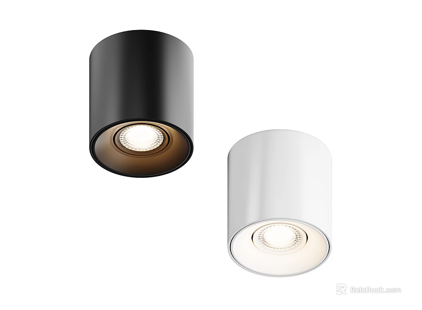 Black and White Modern Downlights Spotlights for Home Ceiling Lighting Fixtures 3d model 