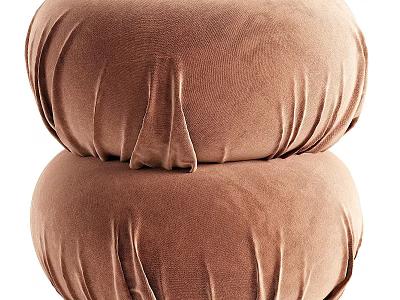 Soft Brown Velvet Bean Bag Chair Stacked Comfortable Modern Home Seating 3d model