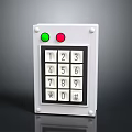 Hardware Tool Control Panel With Numeric Keypad Red Green Buttons And White Casing 3d model