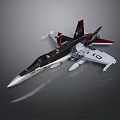 White Black Red Fighter Jet Model With Number 10 And Red Accent Wings Tail