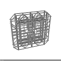Industrial Steel Frame Structure With Grid Design For Construction Support