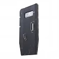 Black Police Shield With Metal Rivets And POLICE Lettering Design