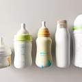 Ceramic Baby Bottles With Colorful Patterns And Various Lid Designs For Infant Use