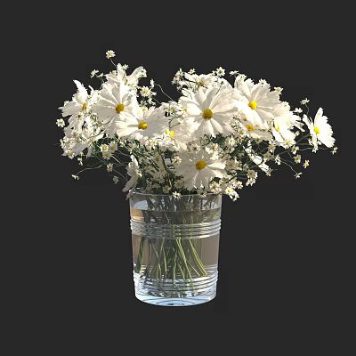 Vase Flower Desktop Decoration Flower arrangement Potted plant Green plant 3d model