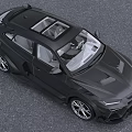 Black Sporty SUV Car With Aggressive Exterior Design