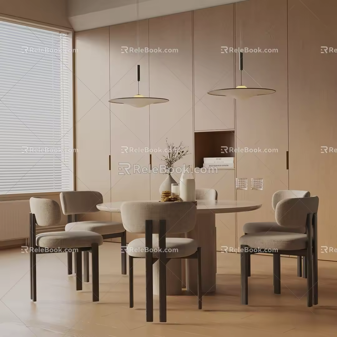 Modern table combination 3d model