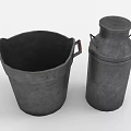 Modern bucket iron bucket 3d model