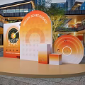Golden Years Themed Outdoor Check in Photo Spot With Record Design And Modern Architecture