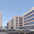 Modern Industrial Factory Building Complex With Green Roofs And Surrounding Roads