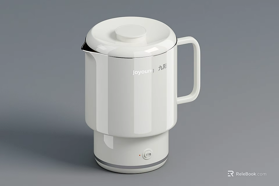 Joyoung White Electric Kettle For Daily Home Use With Modern Design 3d model 