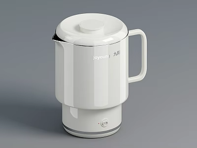 Joyoung White Electric Kettle For Daily Home Use With Modern Design 3d model