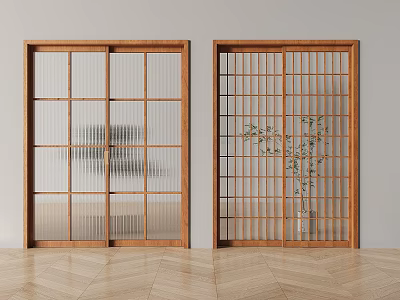 sliding door sliding door sliding door japanese style check sliding door chinese style sliding door 3d model