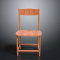Classic Wooden Chair With Simple Backrest And Sturdy Seat Structure