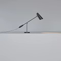 Modern Black Table Lamp With Adjustable Arm Sleek Design And Stable Base 3d model