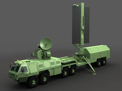 radar vehicle phased array radar armored vehicle military radar vehicle 3d model