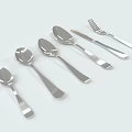 Polished Modern Stainless Steel Cutlery Set With Spoons Forks And Knife