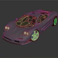 High Performance Gray Sports Car with Sleek Design Striking Front and Polished Alloy Wheels