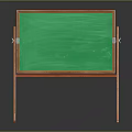 Green Blackboard Wall Hanging Accessory With Wooden Frame And Stand Support