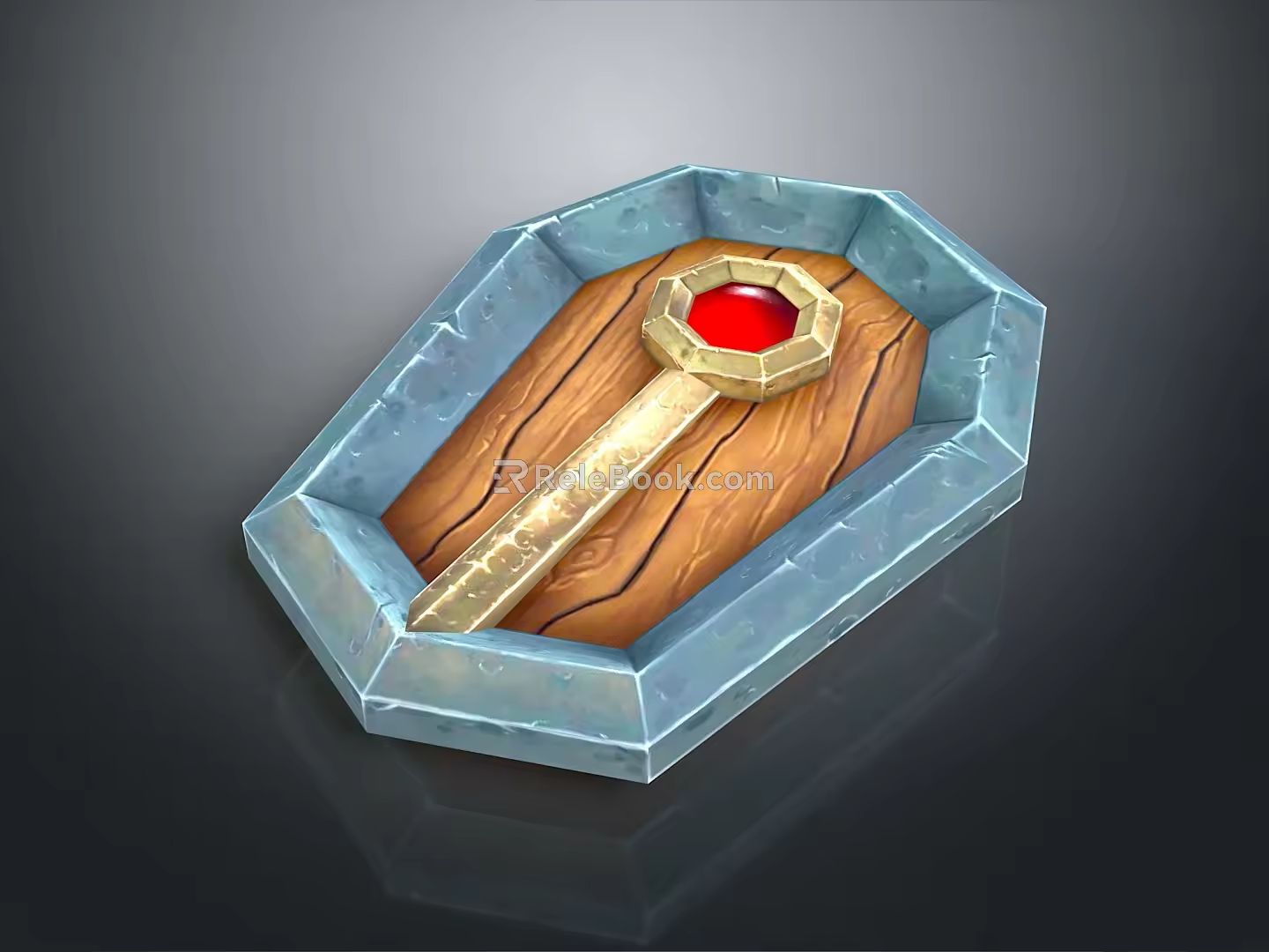 Medieval Shield Ancient Shield Defensive Weapon Ancient Shield Iron Shield Protective Shield Wooden Shield 3d model